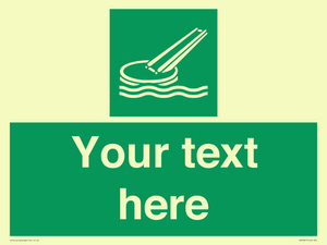 Custom sign safe condition Marine evacuation slide